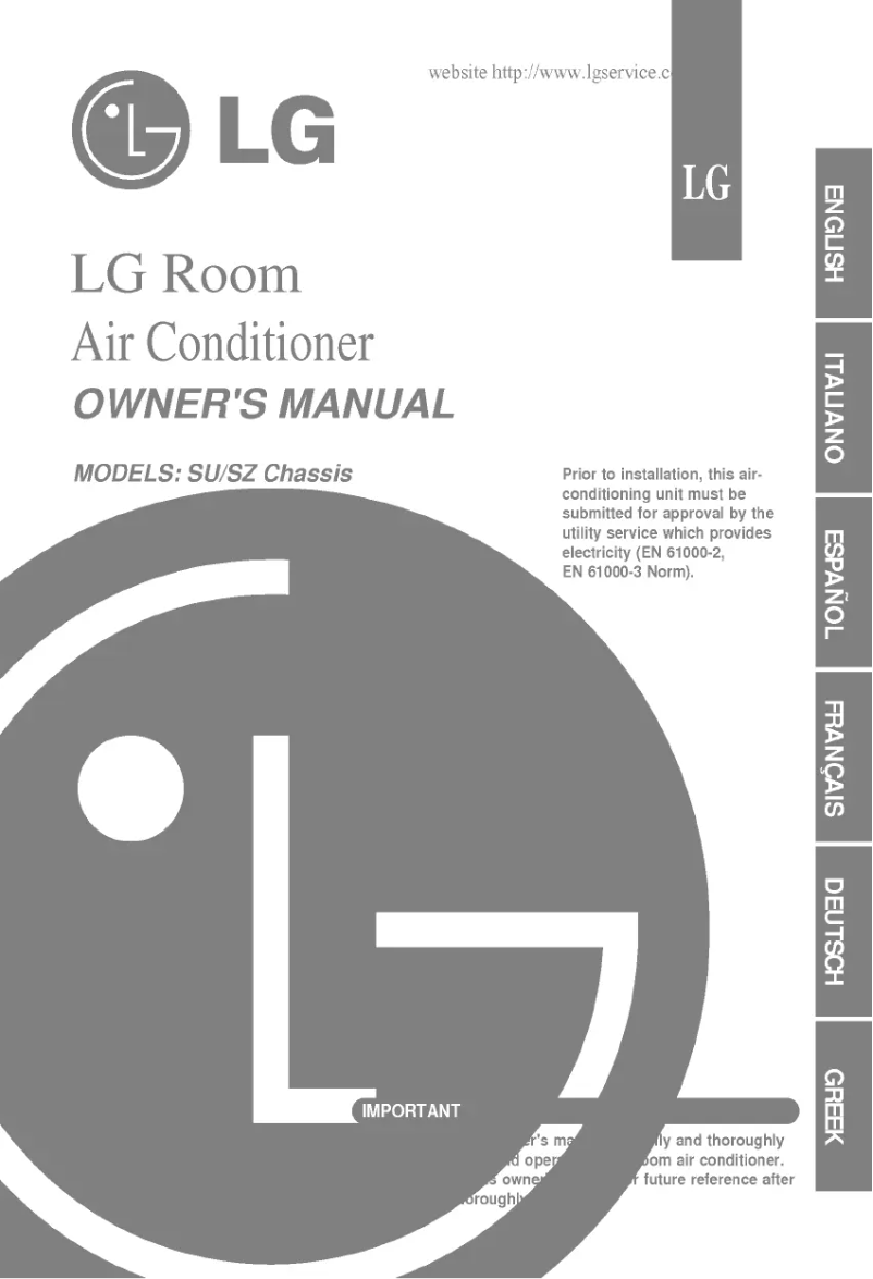 Page 1 of the manual User Manual LG AS-H096URM0