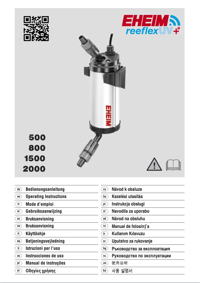Page 1 of the manual User Manual Eheim reeflexUV+e 500