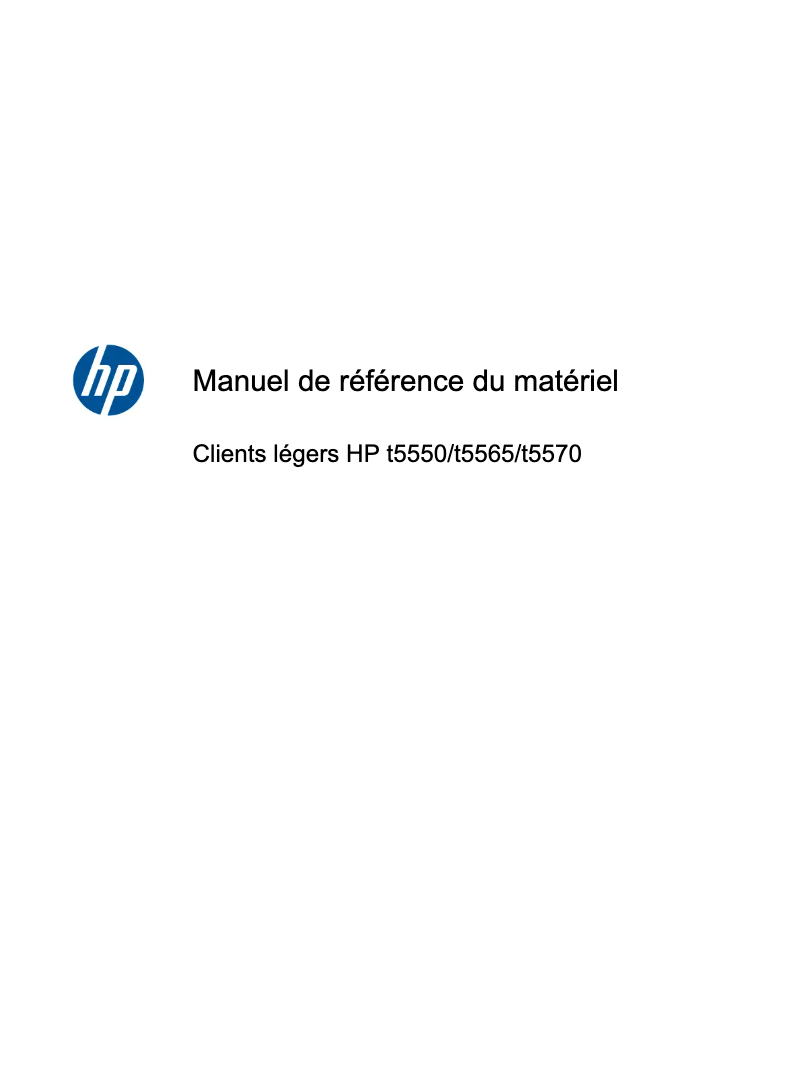 Página 1 del manual Manual de usuario HP t5565