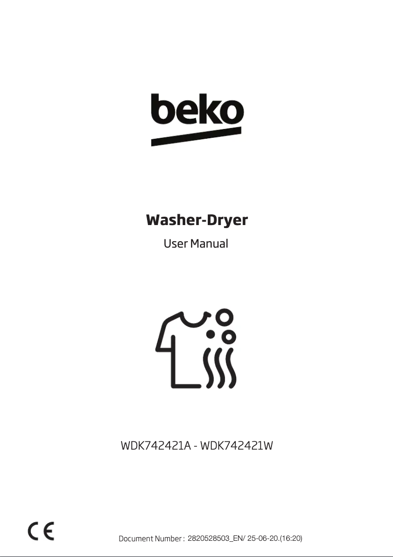 Page 1 de la notice Manuel utilisateur Beko WDK742421