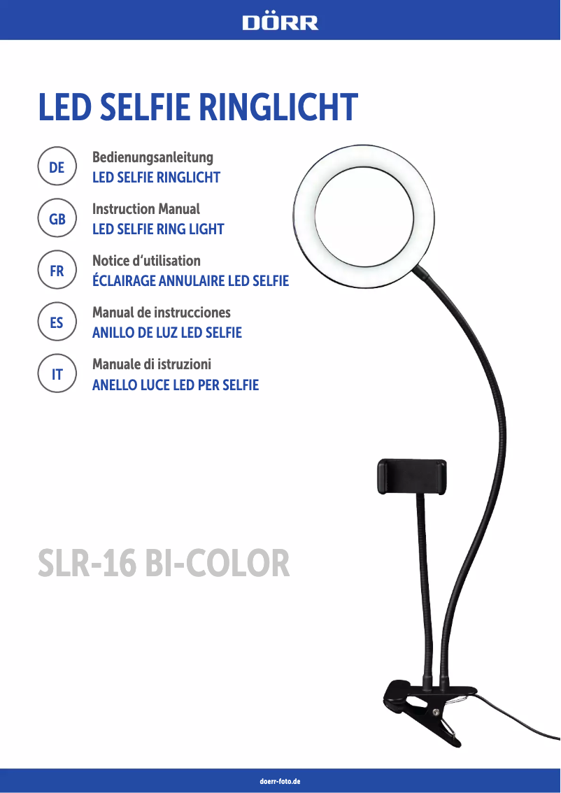 Page 1 de la notice Manuel utilisateur Dörr SLR-16
