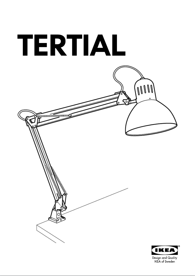Page 1 de la notice Manuel utilisateur Ikea TERTIAL