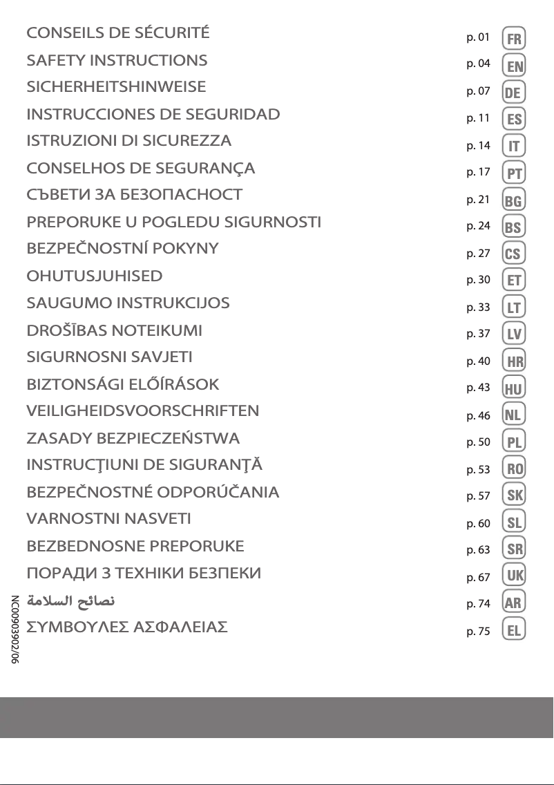 Page 1 de la notice Instructions de sécurité Rowenta Power XXL RO3126