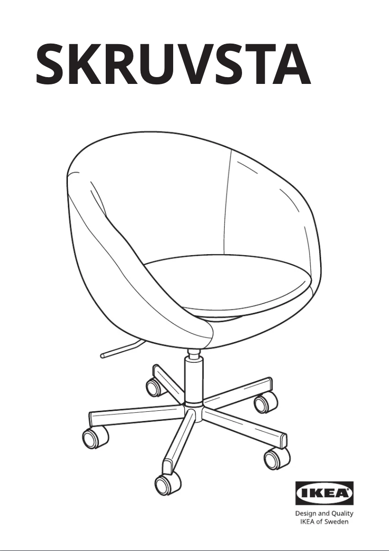 Page 1 de la notice Manuel utilisateur Ikea SKRUVSTA 405.223.90