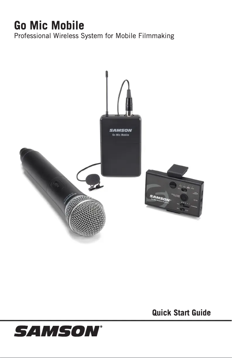 Page 1 de la notice Manuel utilisateur Samson Go Mic Mobile HXD2