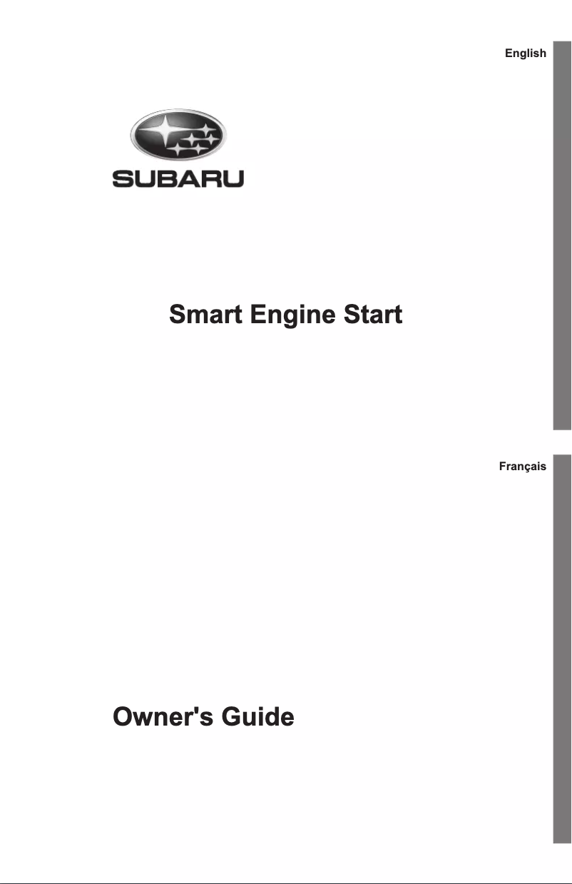 Page 1 de la notice Manuel utilisateur Subaru Impreza (2015)