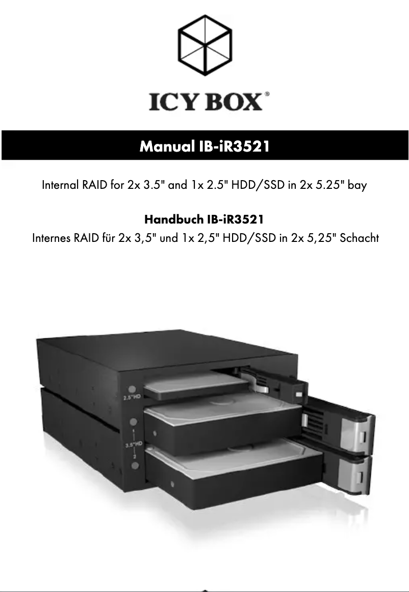 Page 1 de la notice Manuel utilisateur Icy Box IB-IR3521