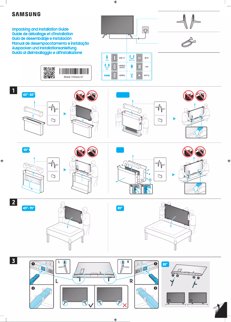 Page 1 de la notice Manuel utilisateur Samsung UN75CU7000P