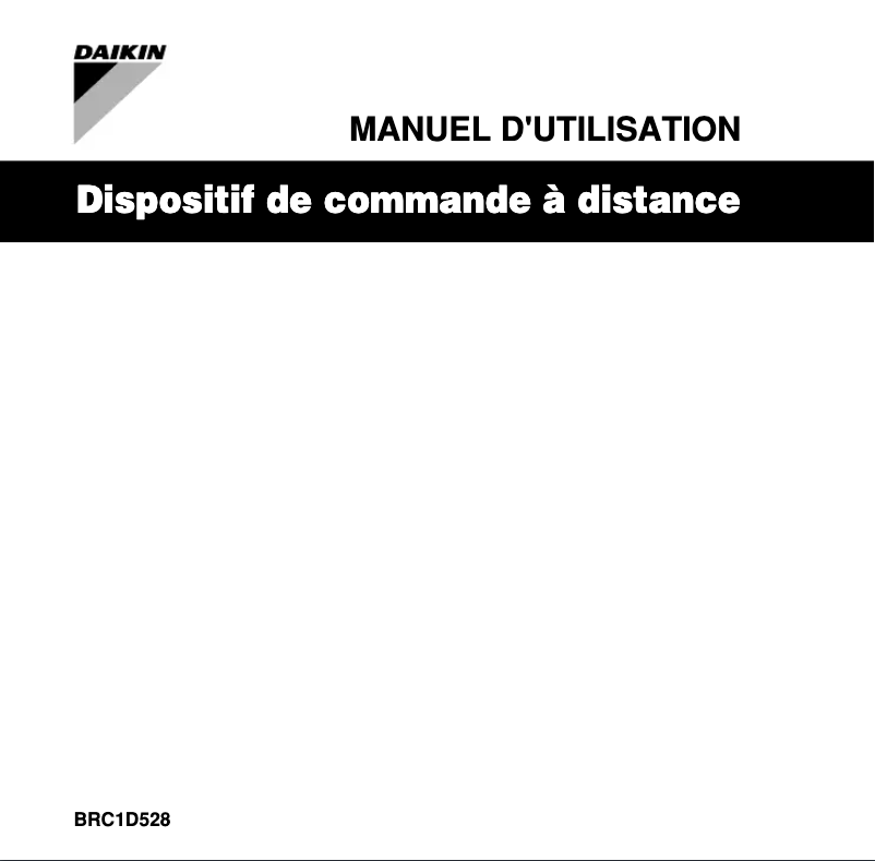 Image de la première page du manuel de l'appareil BRC1D52