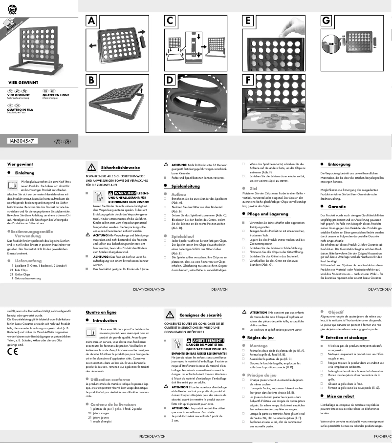 Page 1 de la notice Manuel utilisateur Playtive HG04066