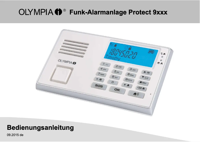 Page 1 de la notice Manuel utilisateur Olympia Protect 9066