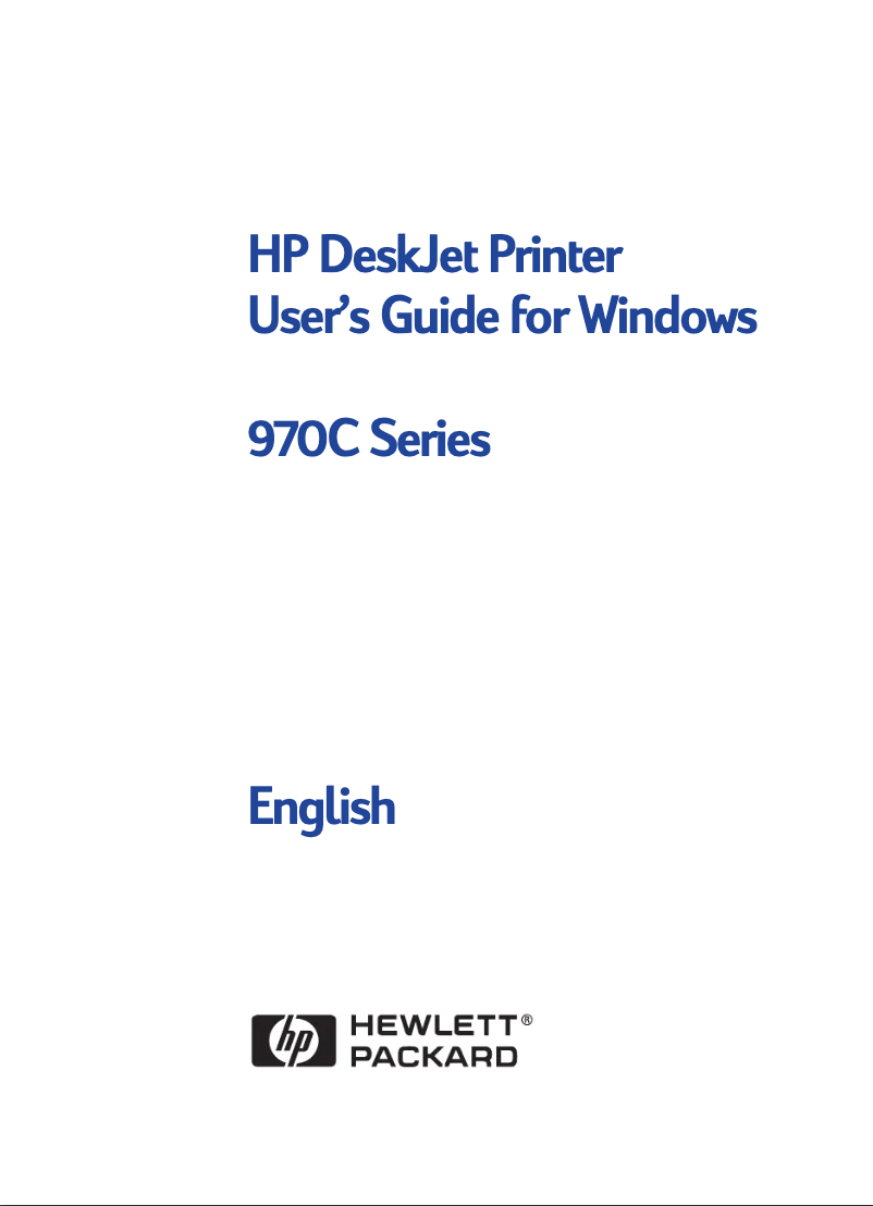 Página 1 del manual Manual de usuario HP Deskjet 970C