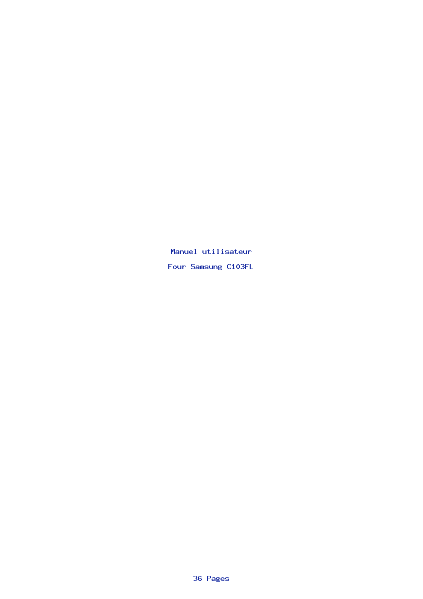 Page 1 de la notice Manuel utilisateur Samsung C103FL