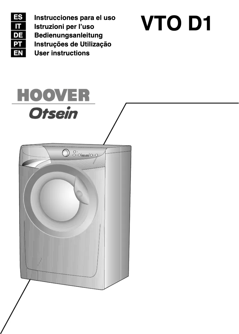 Página 1 del manual Manual de usuario Otsein-Hoover VTO 612D12-37S