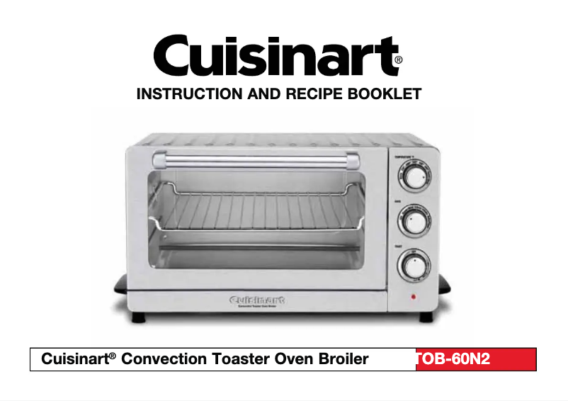 Page 1 de la notice Manuel utilisateur Cuisinart TOB-60