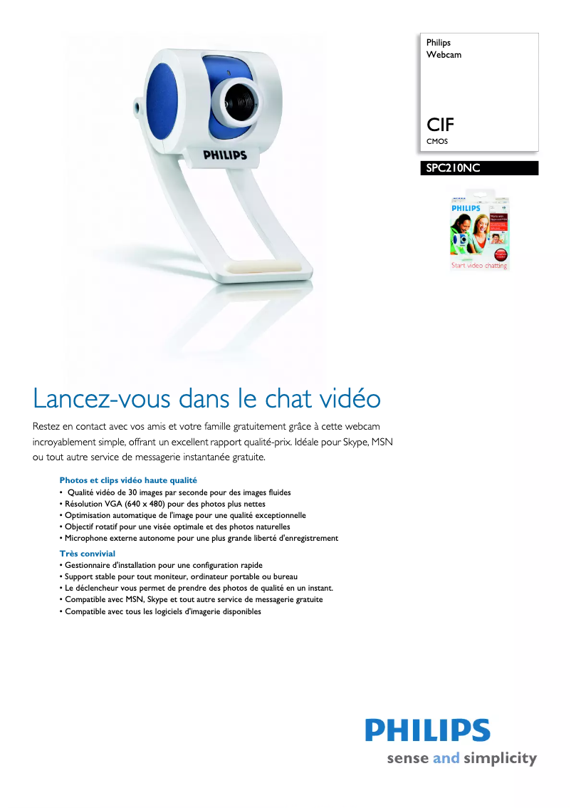 Image de la première page du manuel de l'appareil SPC210NC