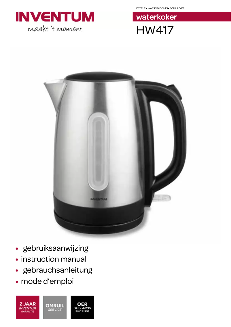 Page 1 of the manual User Manual Inventum HW417