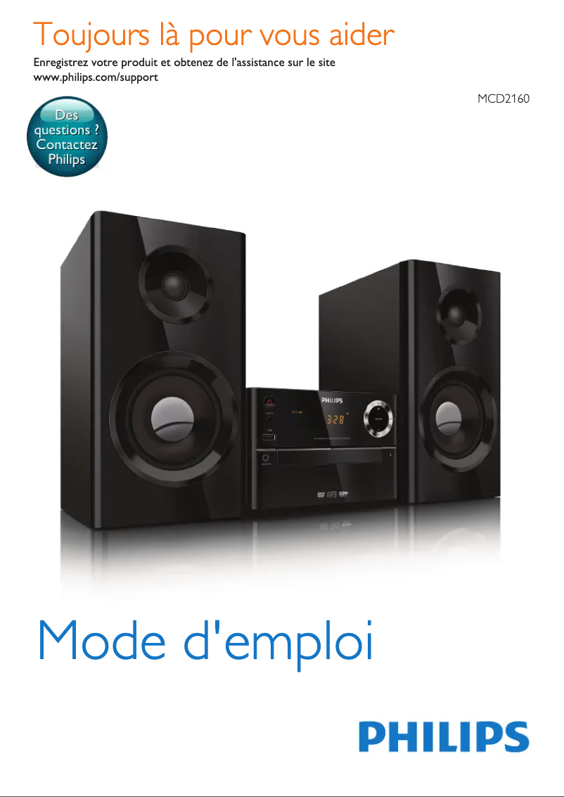 Page n°1 - Manuel utilisateur Philips MCD2160