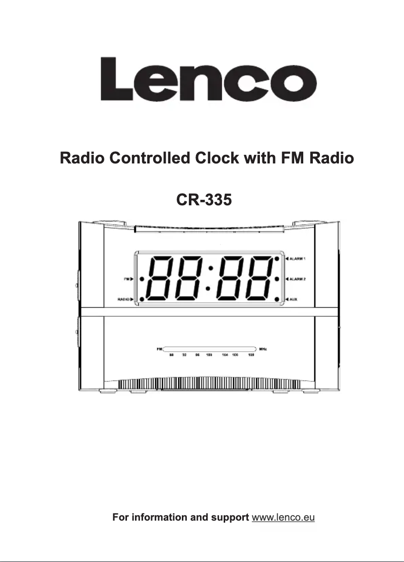 Page 1 of the manual User Manual Lenco CR-335