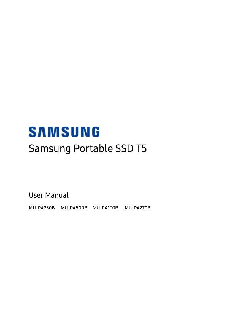 Página 1 del manual Manual de usuario Samsung MU-PA2T0BWW