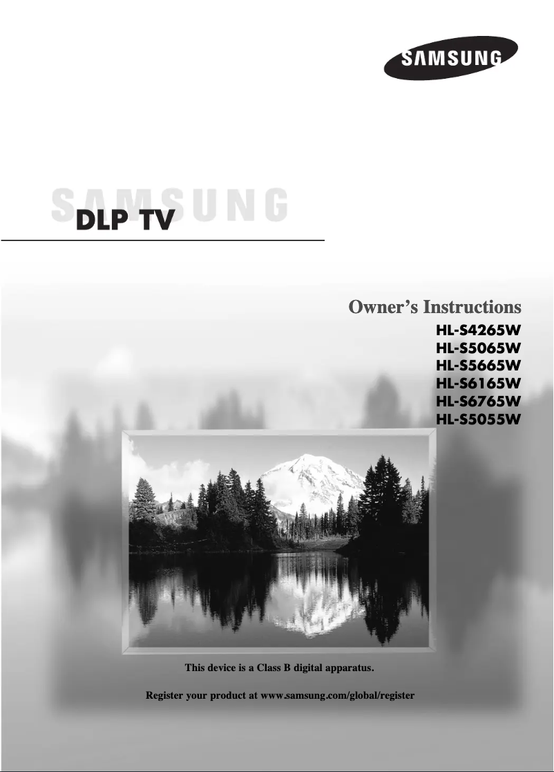Página 1 del manual Manual de usuario Samsung HL-S6165W