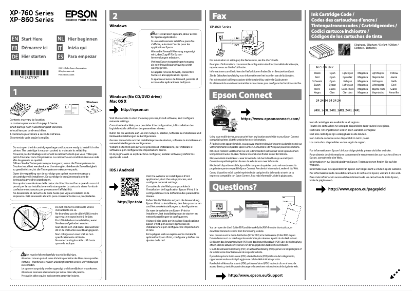 Página 1 del manual Guía de instalación Epson Expression Premium XP-720