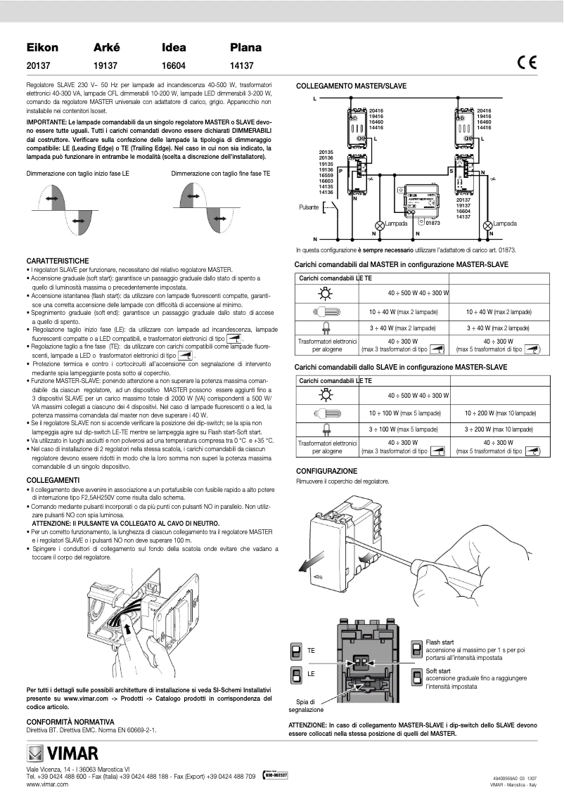 Page 1 de la notice Manuel utilisateur Vimar 16604.B