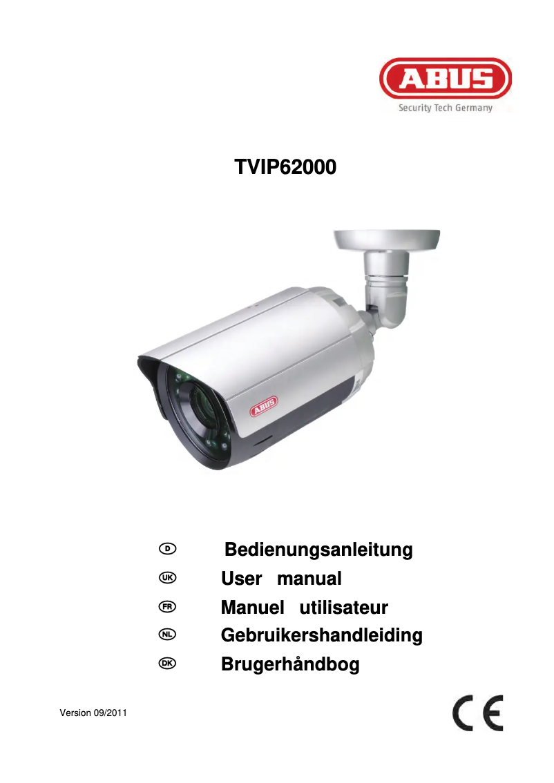 Page 1 de la notice Manuel utilisateur Abus TVIP62500