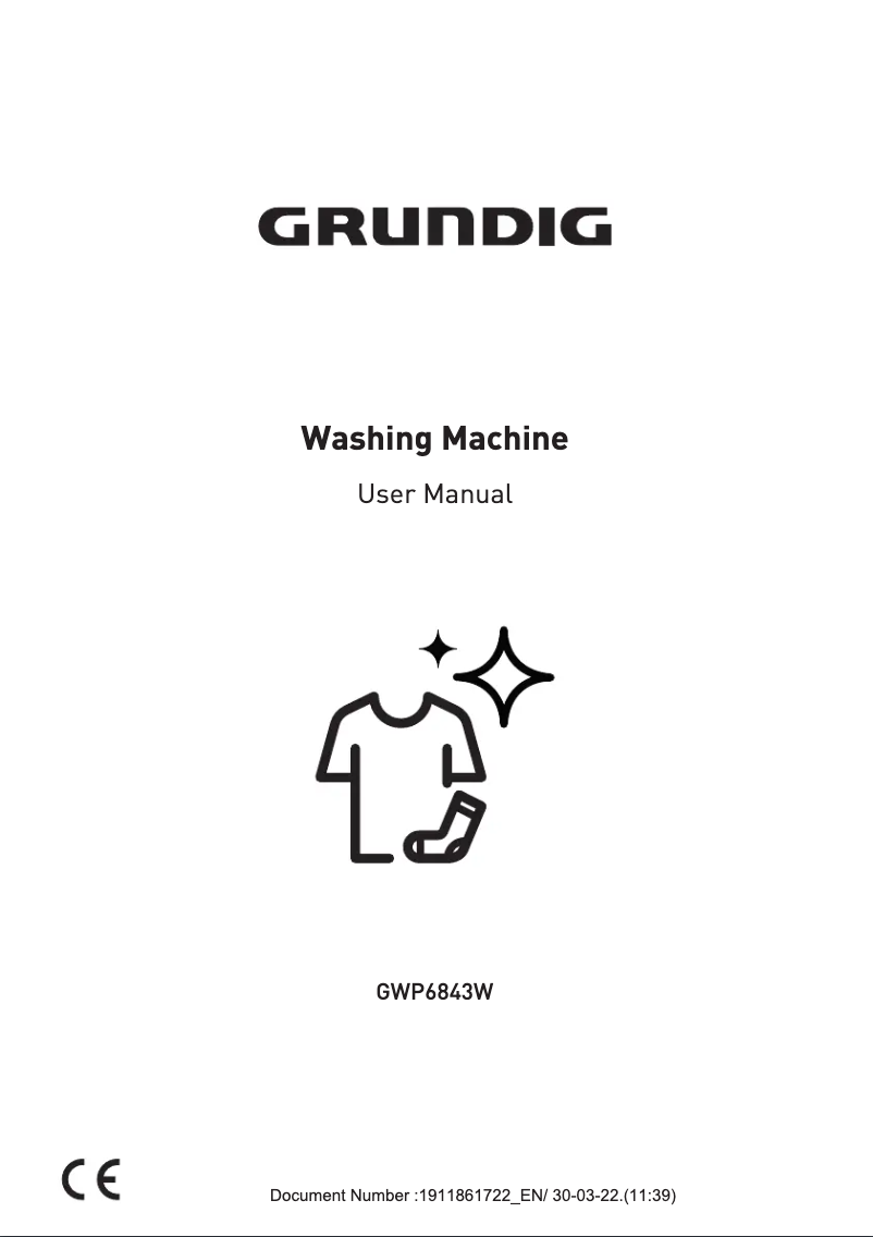 Page 1 de la notice Manuel utilisateur Grundig GWP 6843 W