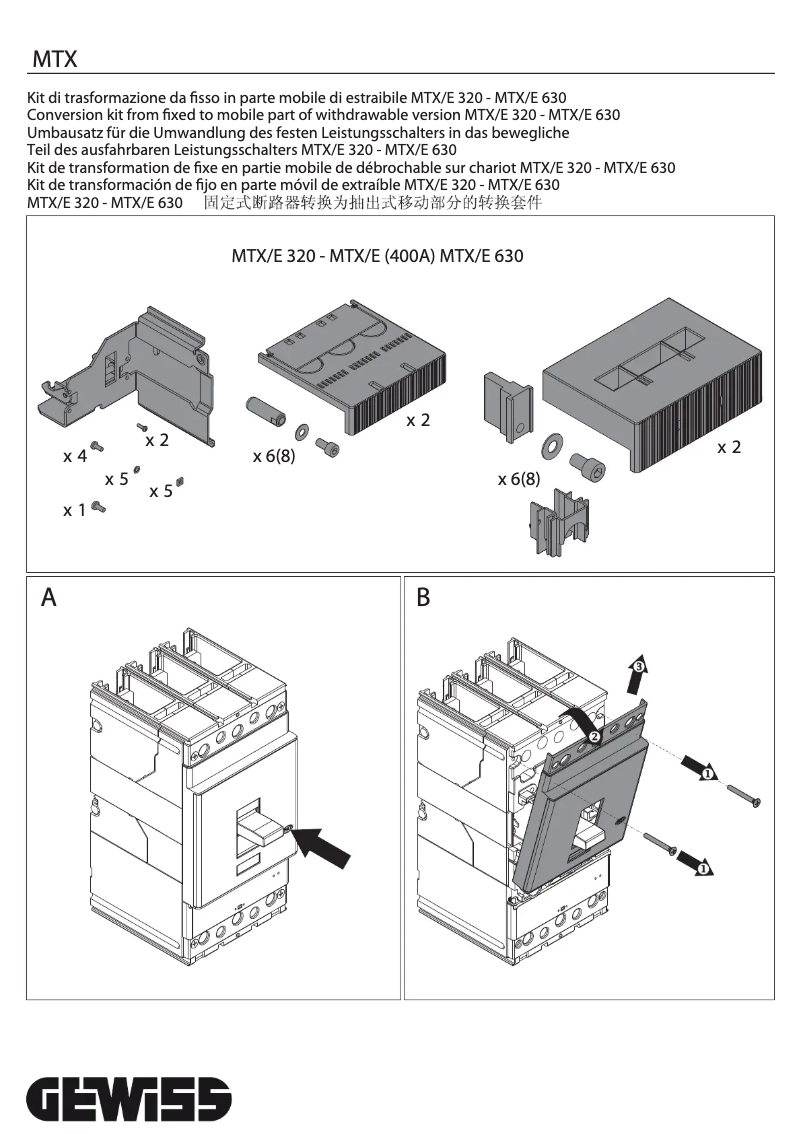 Page 1 de la notice Manuel utilisateur Gewiss GWD8071