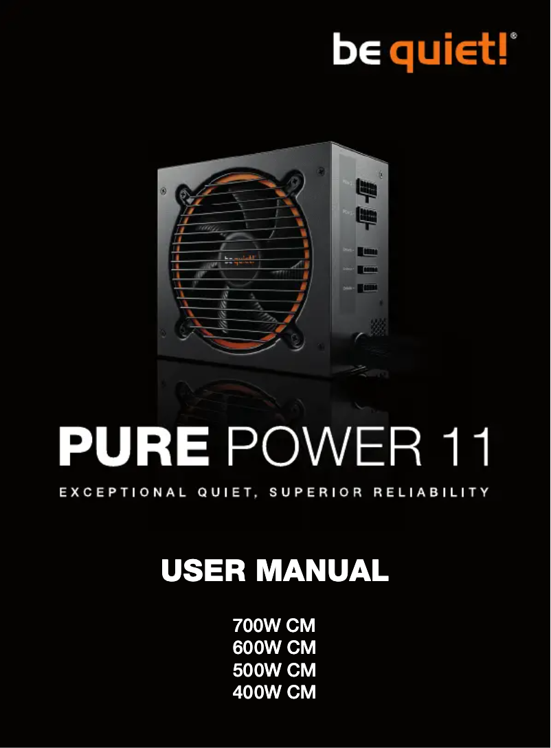 Page 1 of the manual User Manual Be Quiet! Pure Power 11 CM