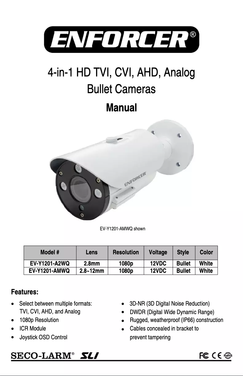 Page 1 of the manual User Manual Enforcer EV-Y1201-AMWQ
