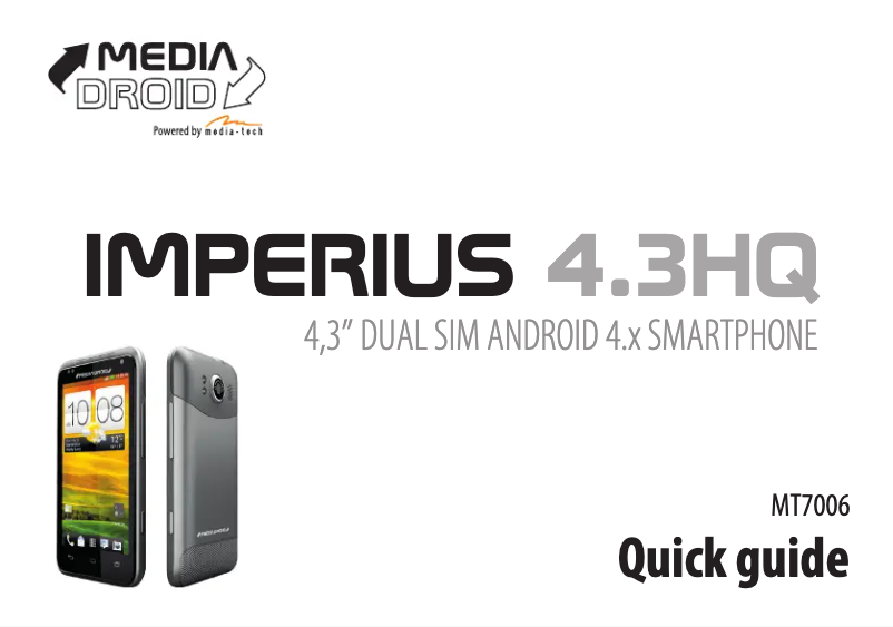 Page 1 de la notice Manuel utilisateur Media-Tech Imperius 4.3HQ