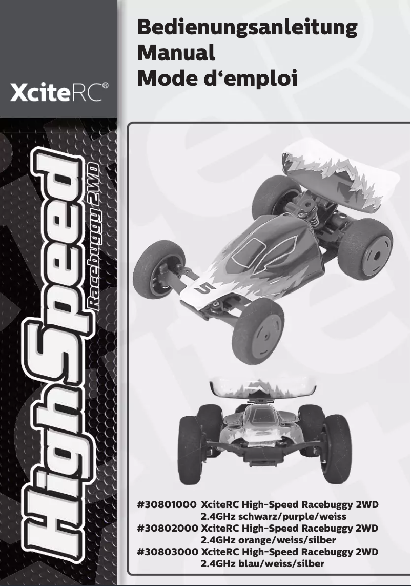 Page 1 de la notice Manuel utilisateur XciteRC High-Speed Racebuggy