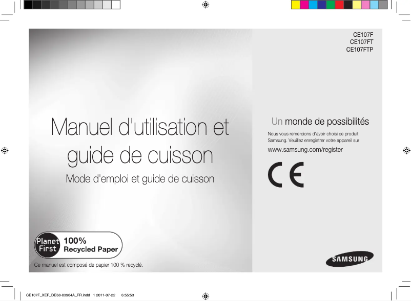 Página 1 del manual Manual de usuario Samsung CE107FT-S