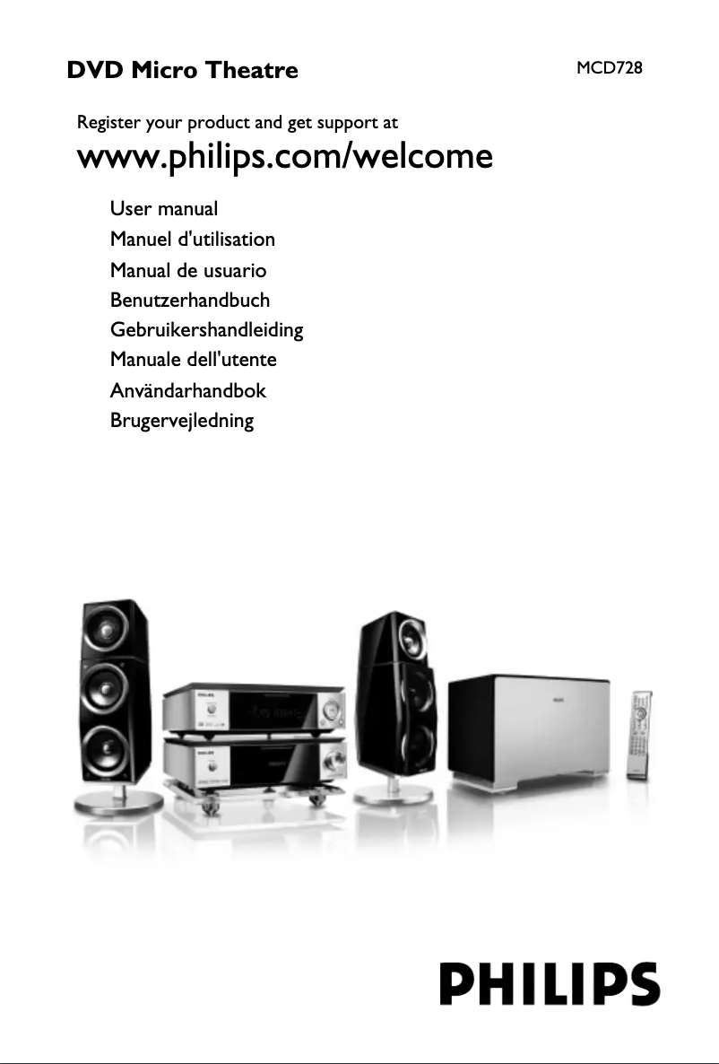 Page 1 of the manual User Manual Philips MCD728