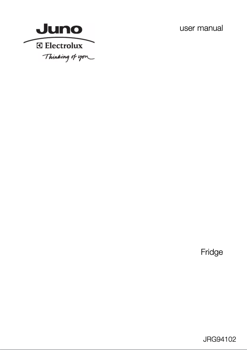 Page 1 de la notice Manuel utilisateur Juno Electrolux JRG94102