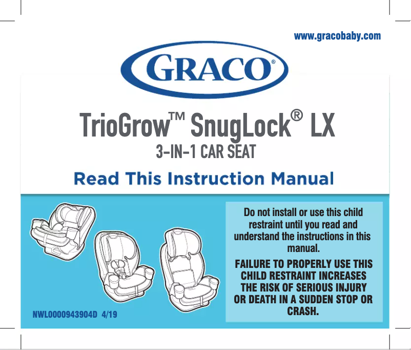 Página 1 del manual Manual de usuario Graco TrioGrow SnugLock LX