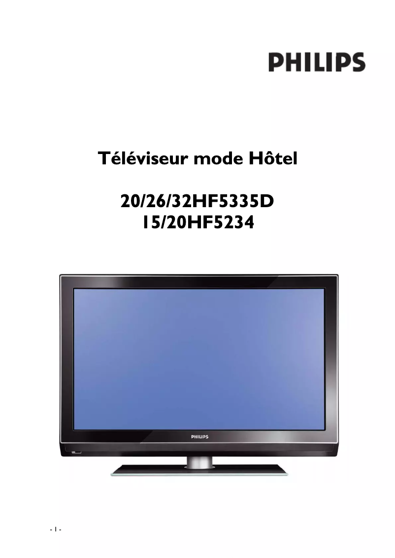 Page n°1 - Manuel utilisateur Philips 32HF5335D