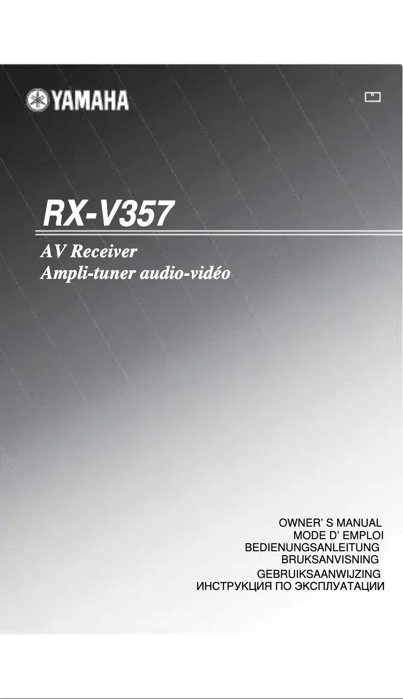 Página 1 del manual Manual de usuario Yamaha RX-V357