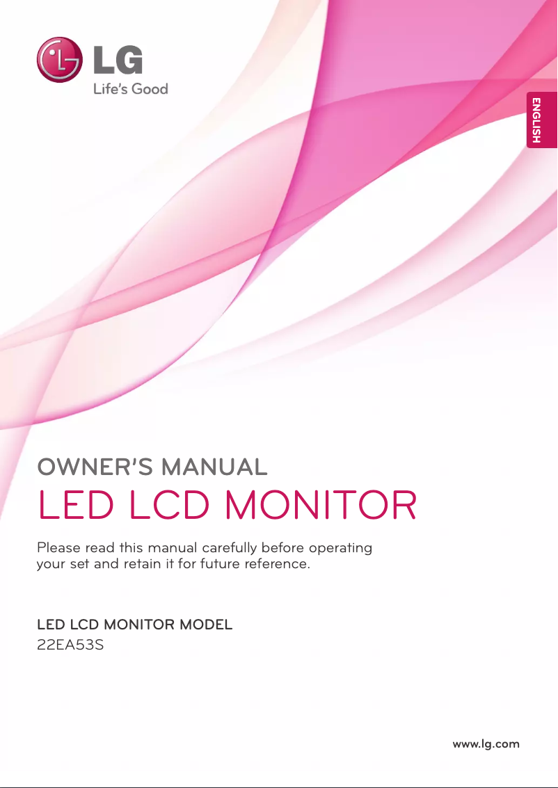Page 1 de la notice Manuel utilisateur LG 22EA53S