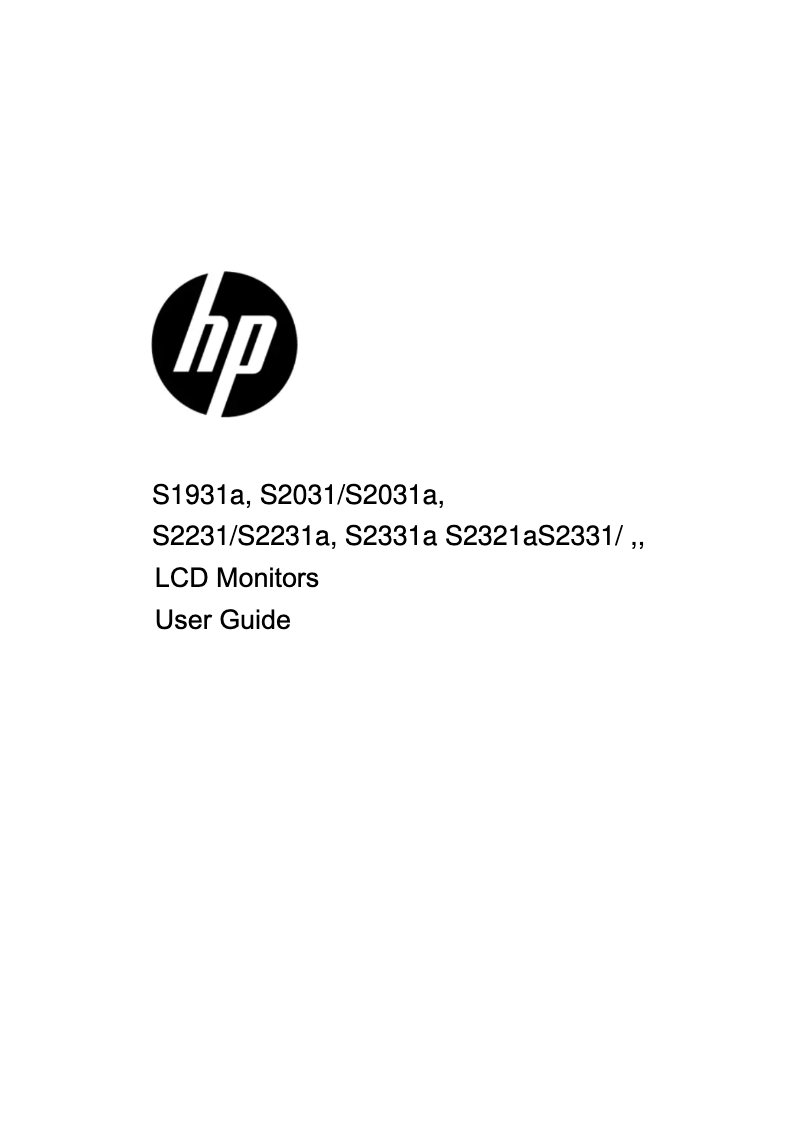 Page 1 de la notice Manuel utilisateur HP Pavilion S2331A