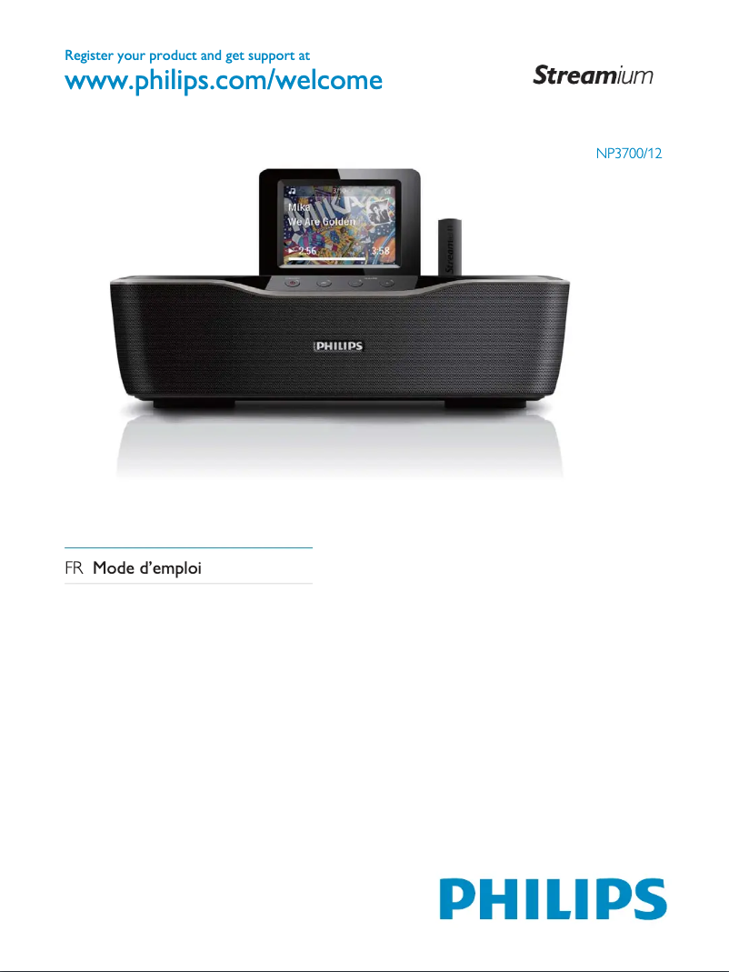 Page n°1 - Manuel utilisateur Philips Streamium NP3700