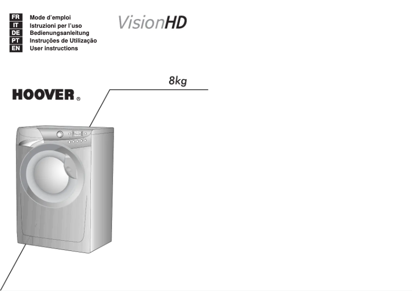 Página 1 del manual Manual de usuario Hoover VHD 168-86S