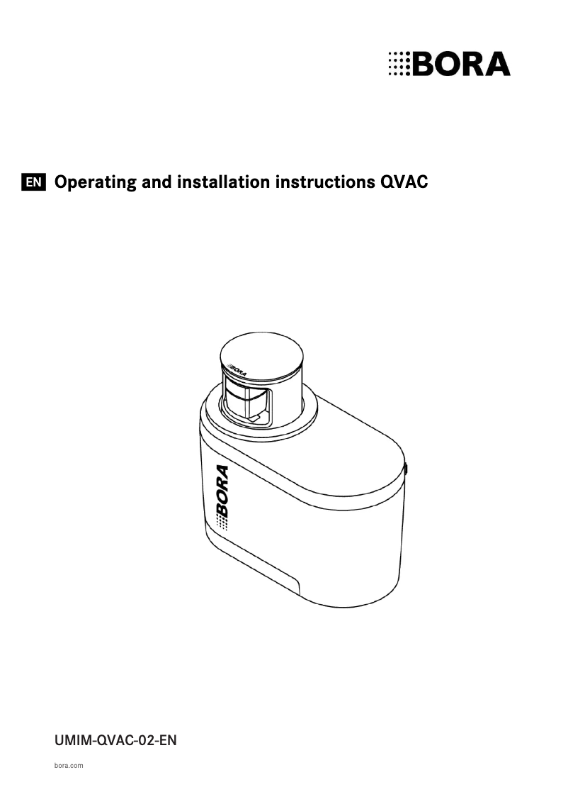 Página 1 del manual Manual de usuario BORA Qvac