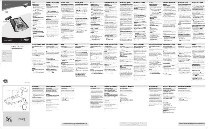 Page 1 of the manual User Manual Philips AJ3470