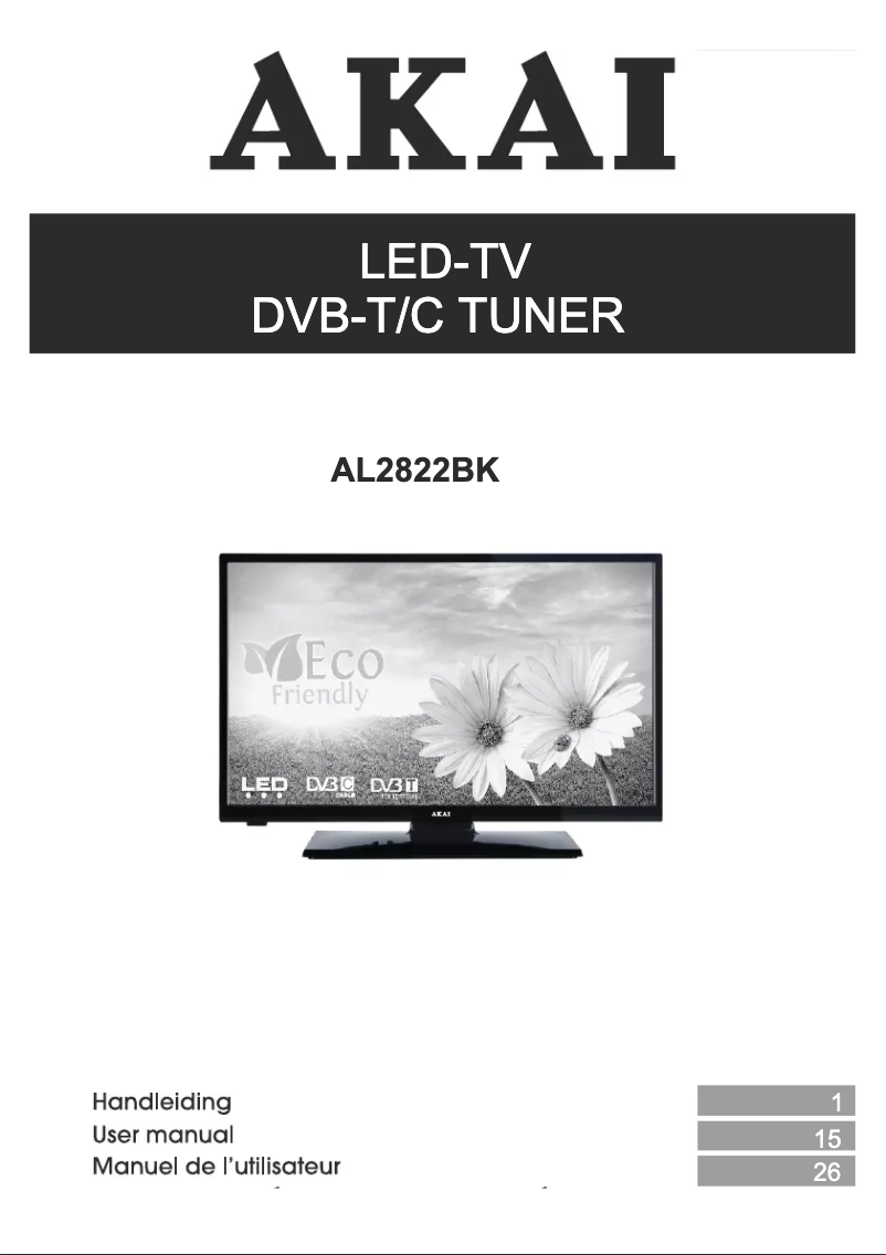 Página 1 del manual Manual de usuario AKAI AL2822BK