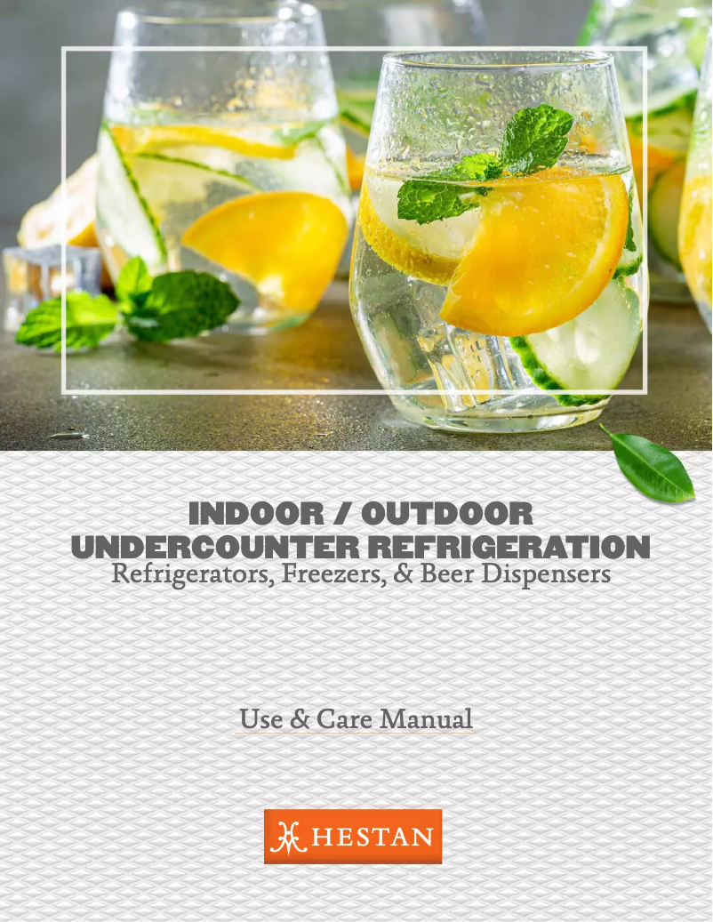 Page 1 de la notice Manuel utilisateur Hestan GRR24