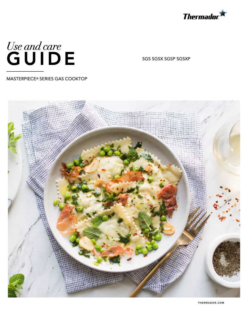 Page 1 de la notice Manuel utilisateur Thermador SGSXP305TS