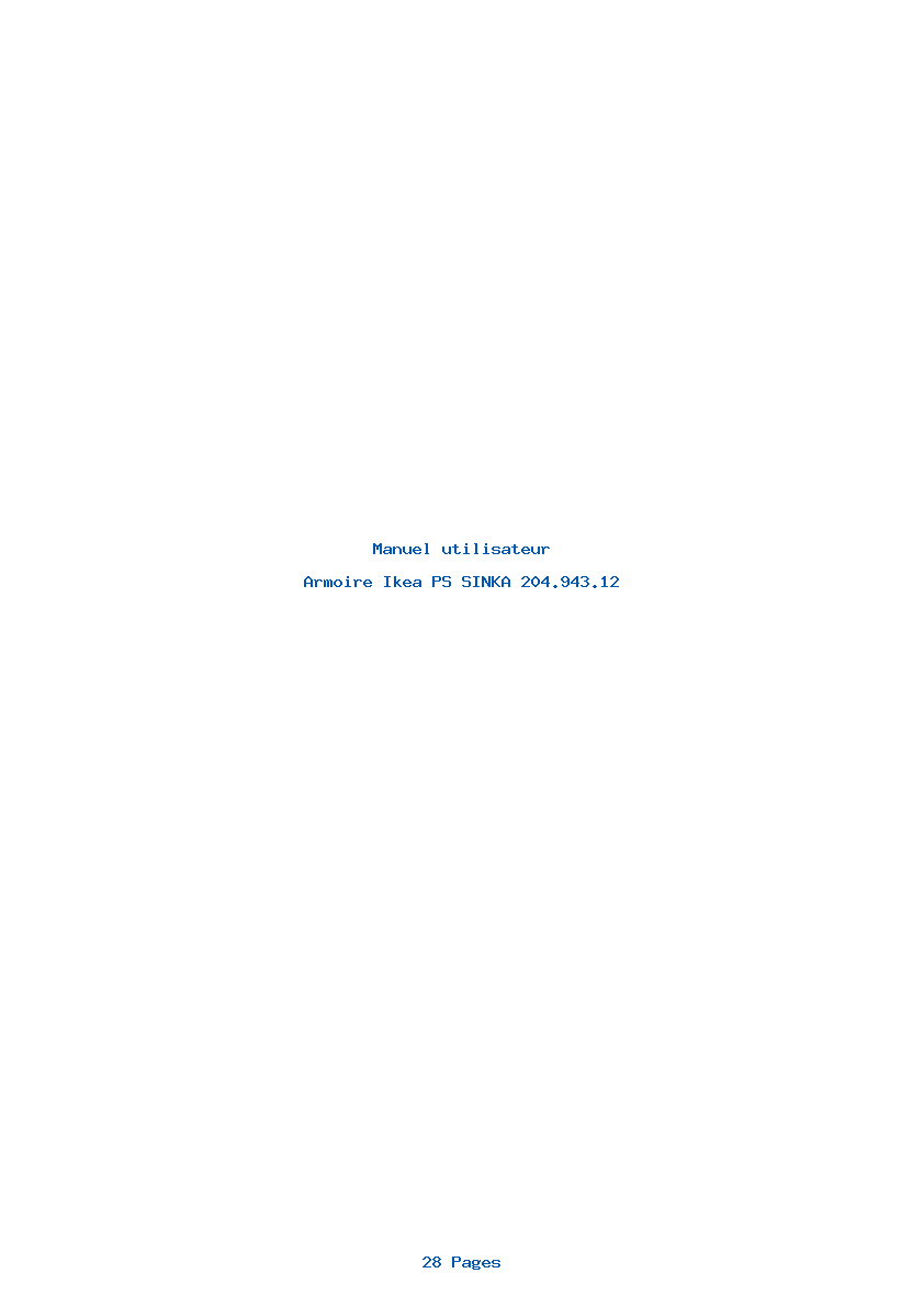 Page 1 de la notice Manuel utilisateur Ikea PS SINKA 204.943.12